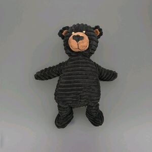 Vintage (12") Kordy Black Plush Stuffed Animal Toy Bear by Unipak Ropes Pattern